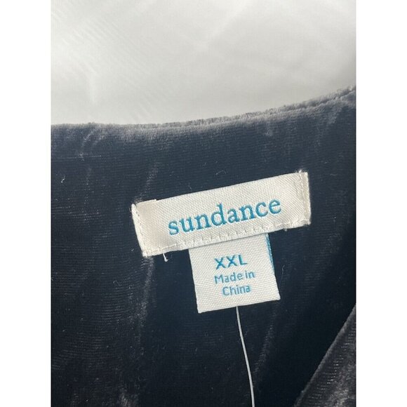 Sundance Aviana Wrap Velvet Jumpsuit Smoke Gray Rayon Silk Long Sleeve Sz XXL - Picture 5 of 7